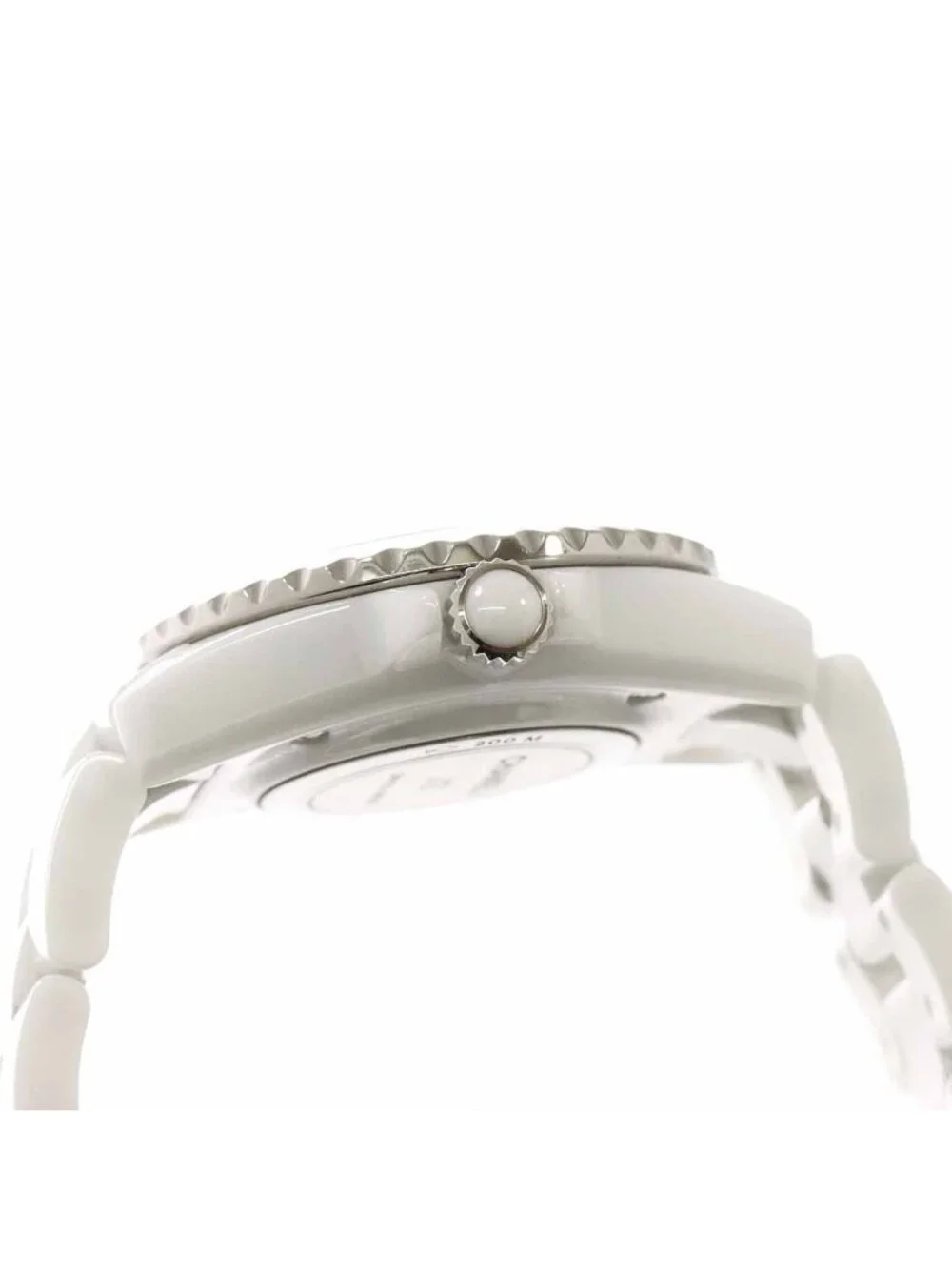 Chanel 33 Diamond Watch White Shell Ceramic Quartz